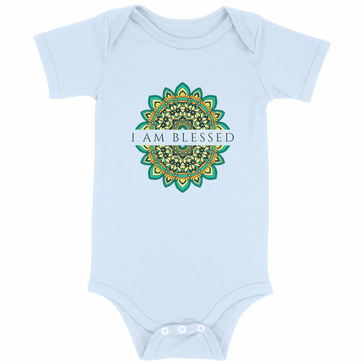 I Am Blessed Mandala: Baby Onesie