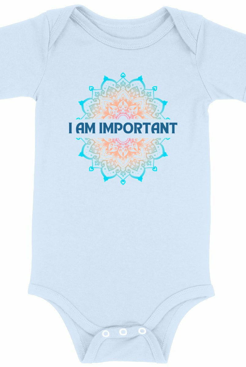 I Am Important Mandala: Baby Onesie