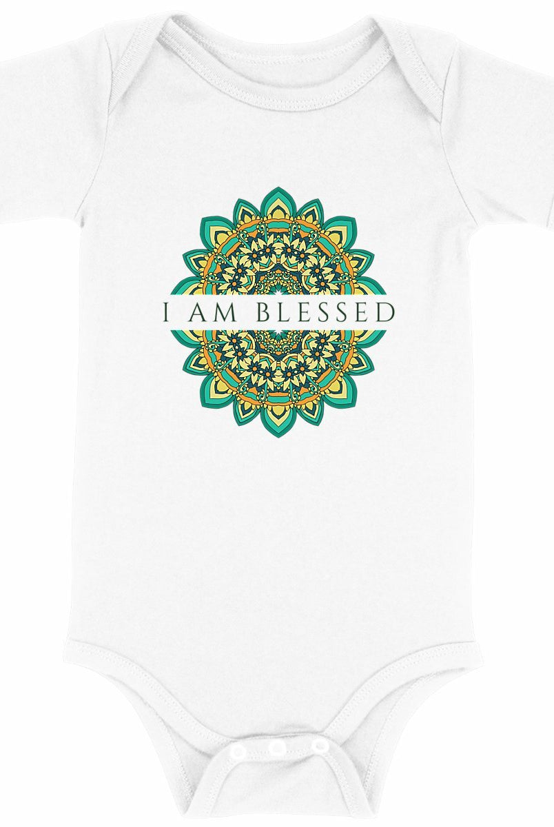 I Am Blessed Mandala: Baby Onesie