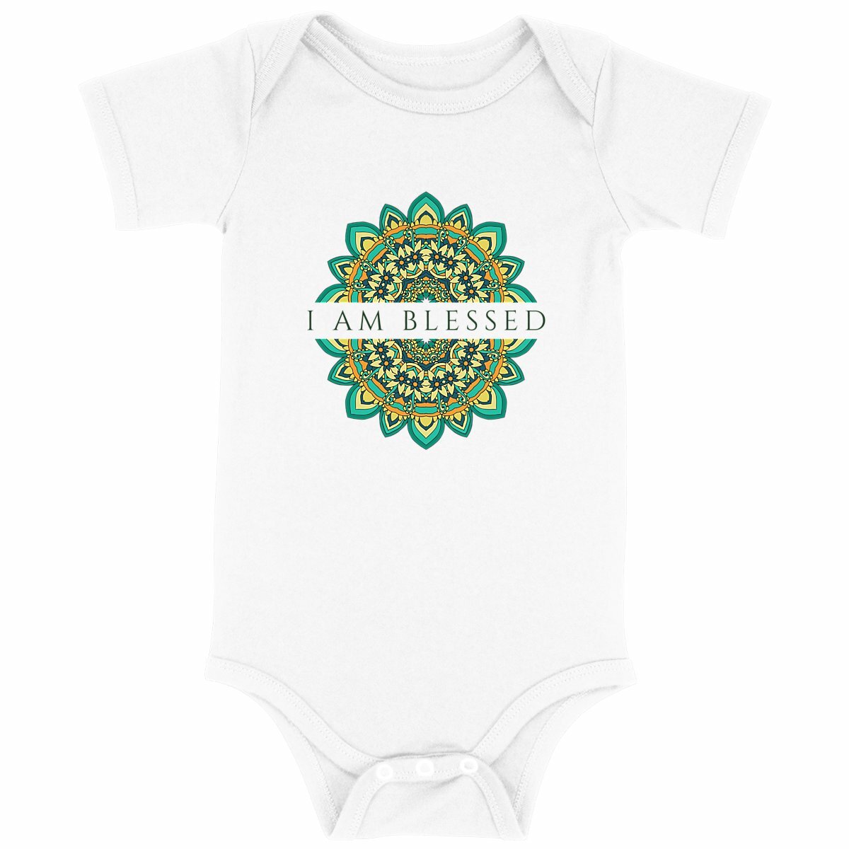 I Am Blessed Mandala: Baby Onesie