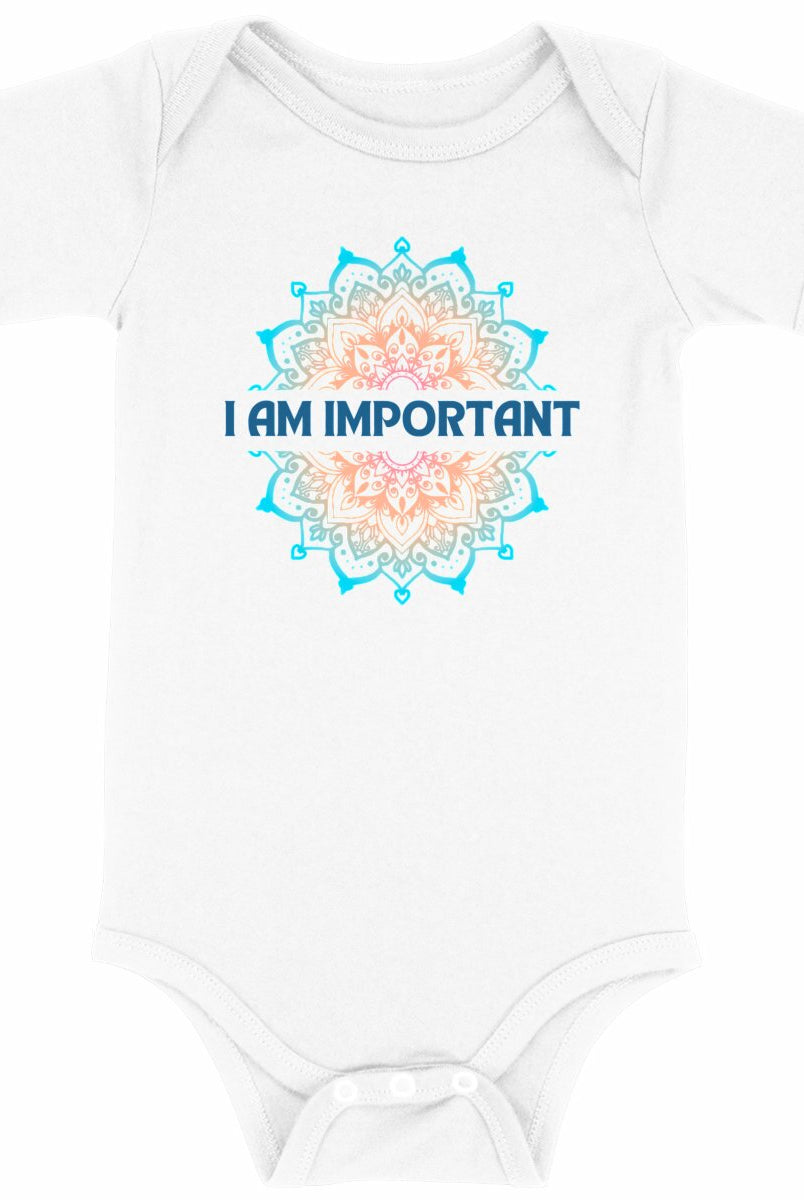 I Am Important Mandala: Baby Onesie
