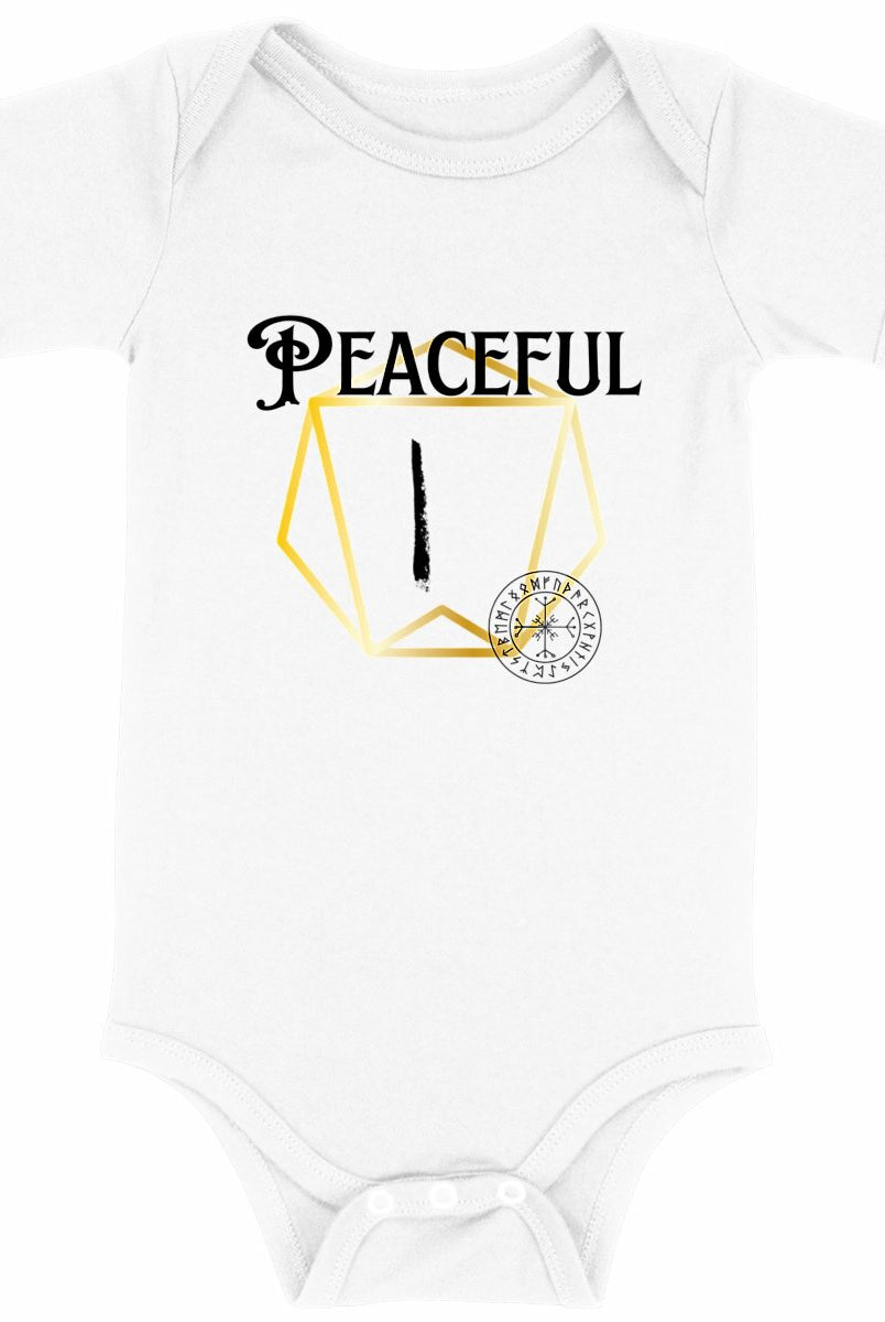 Peaceful Viking Rune: Baby Onesie