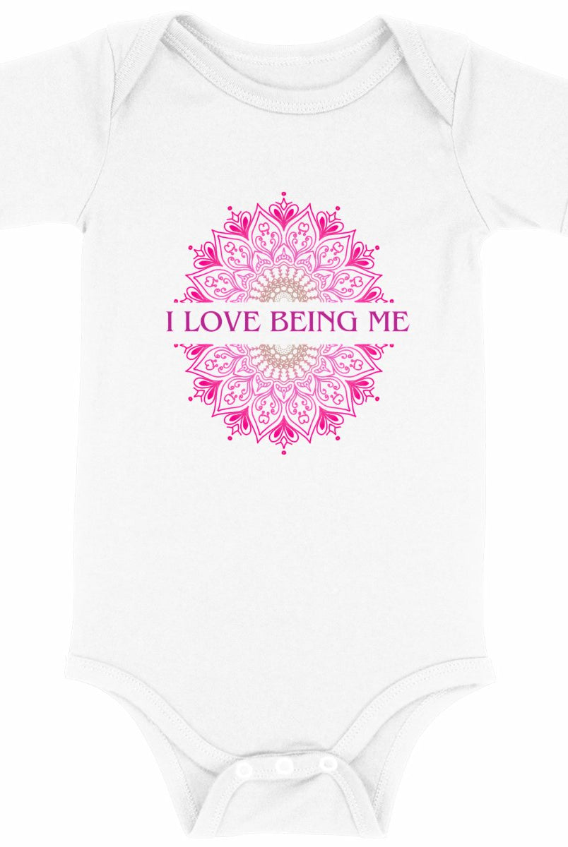 I Love Being Me Mandala: Baby Onesie