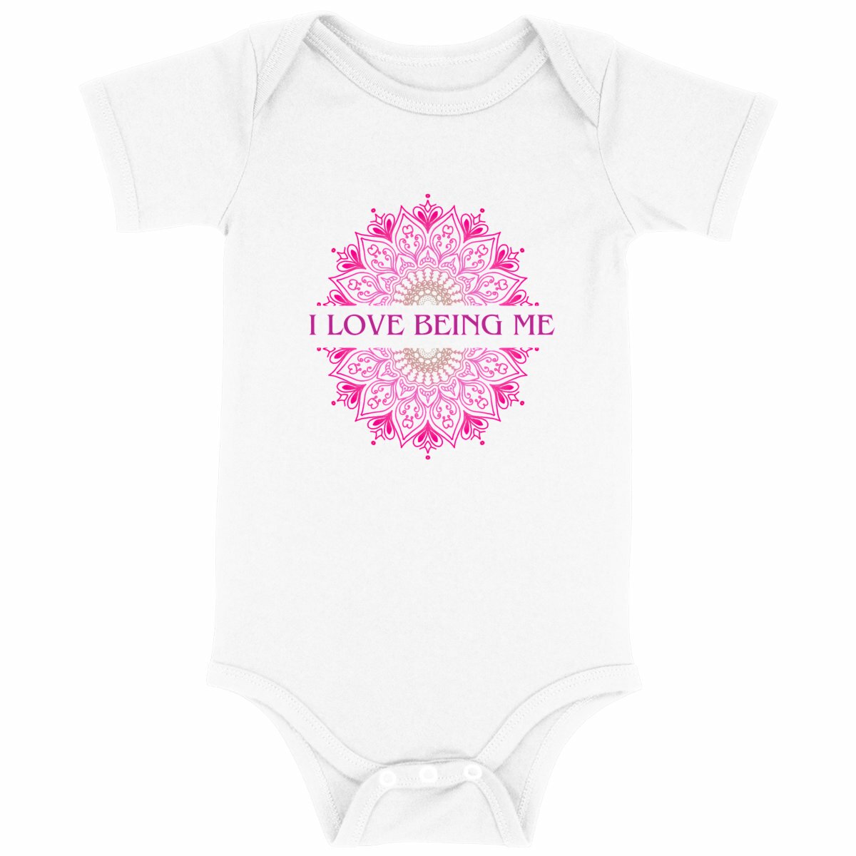 I Love Being Me Mandala: Baby Onesie