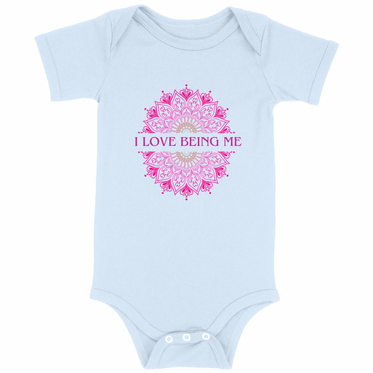 I Love Being Me Mandala: Baby Onesie