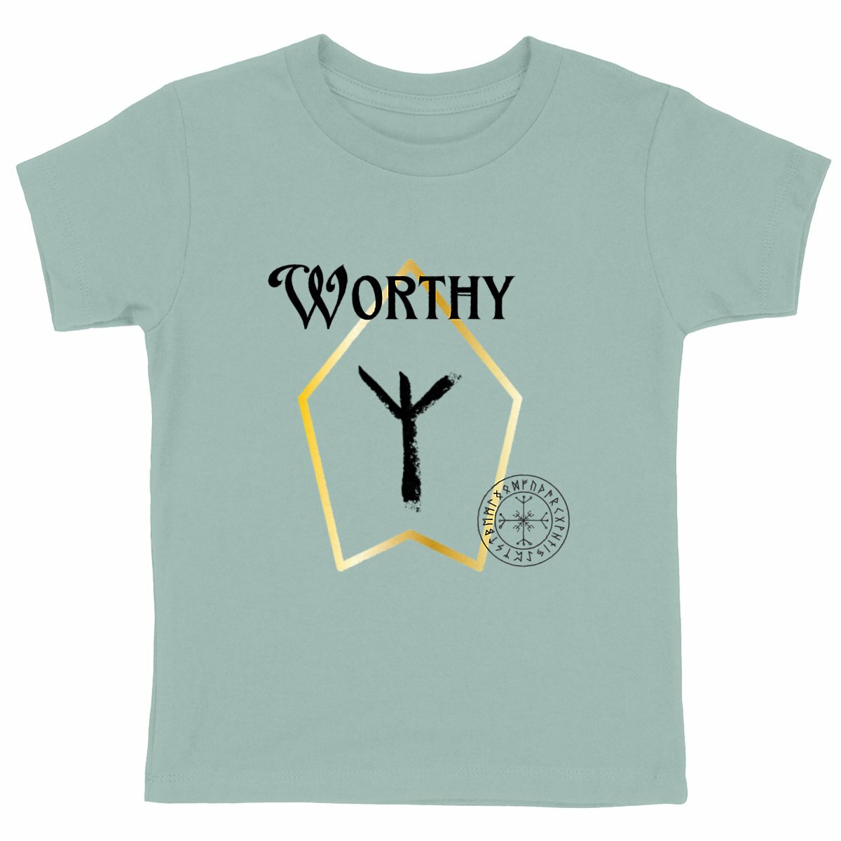 Worthy Viking Rune: Kid's T-Shirt