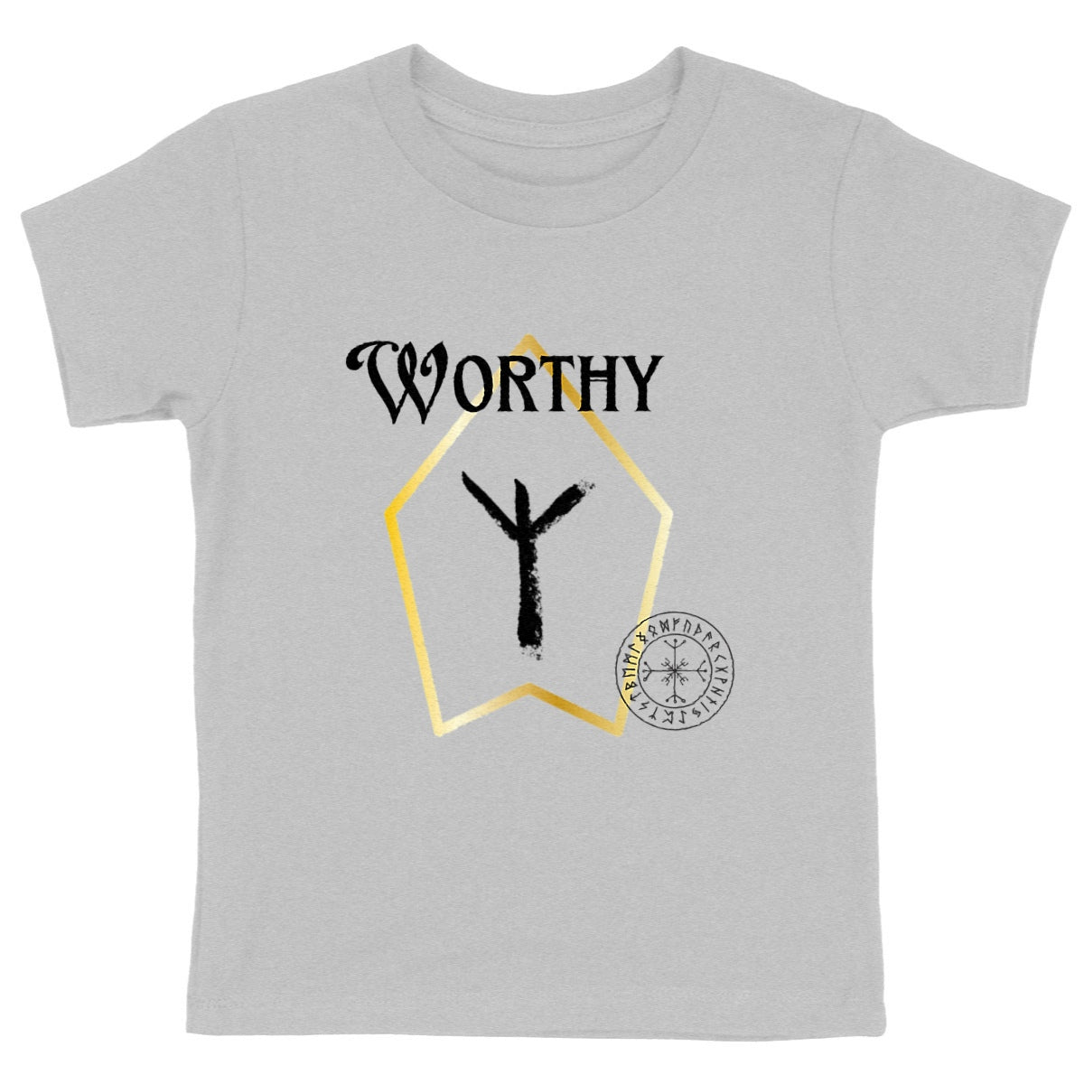 Worthy Viking Rune: Kid's T-Shirt