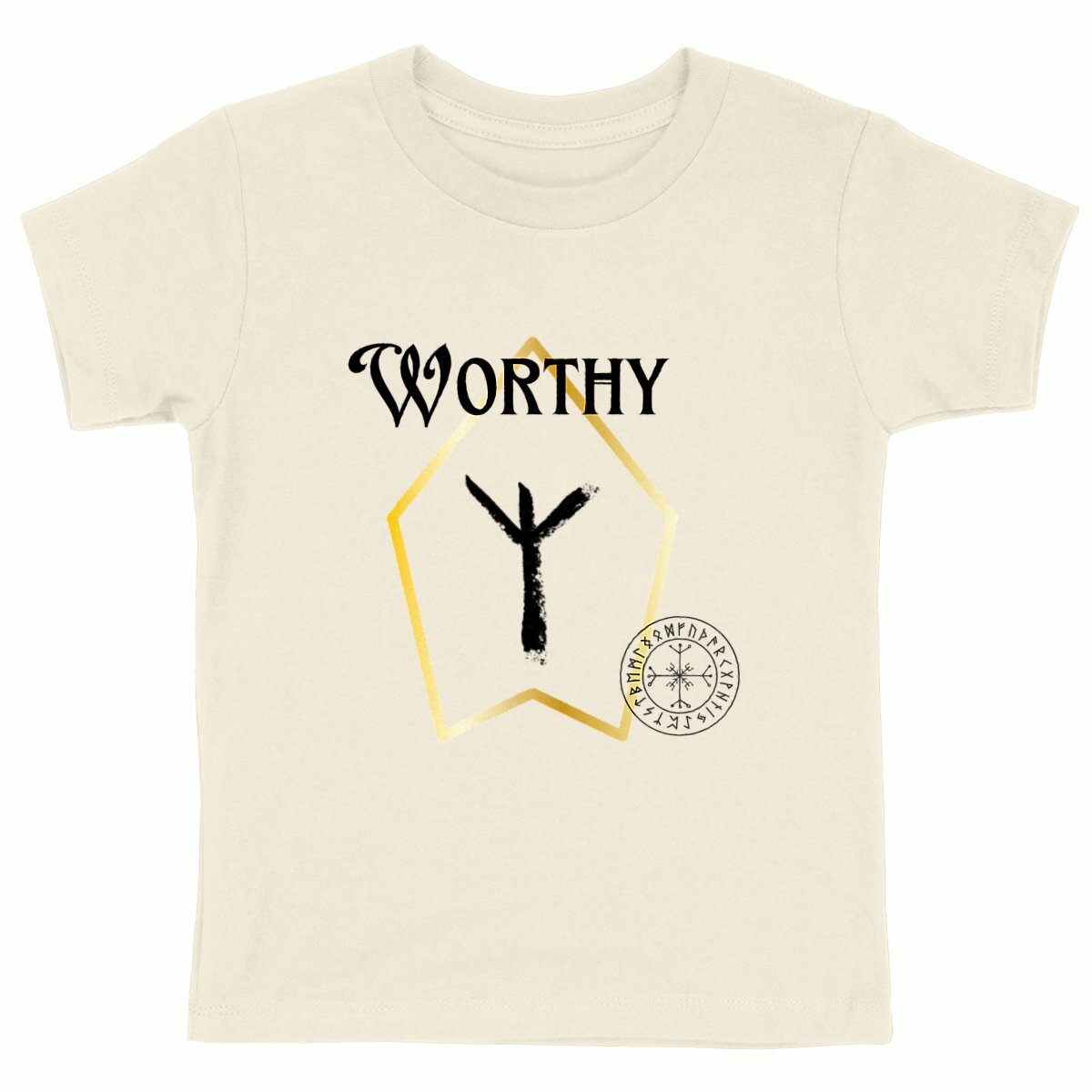 Worthy Viking Rune: Kid's T-Shirt