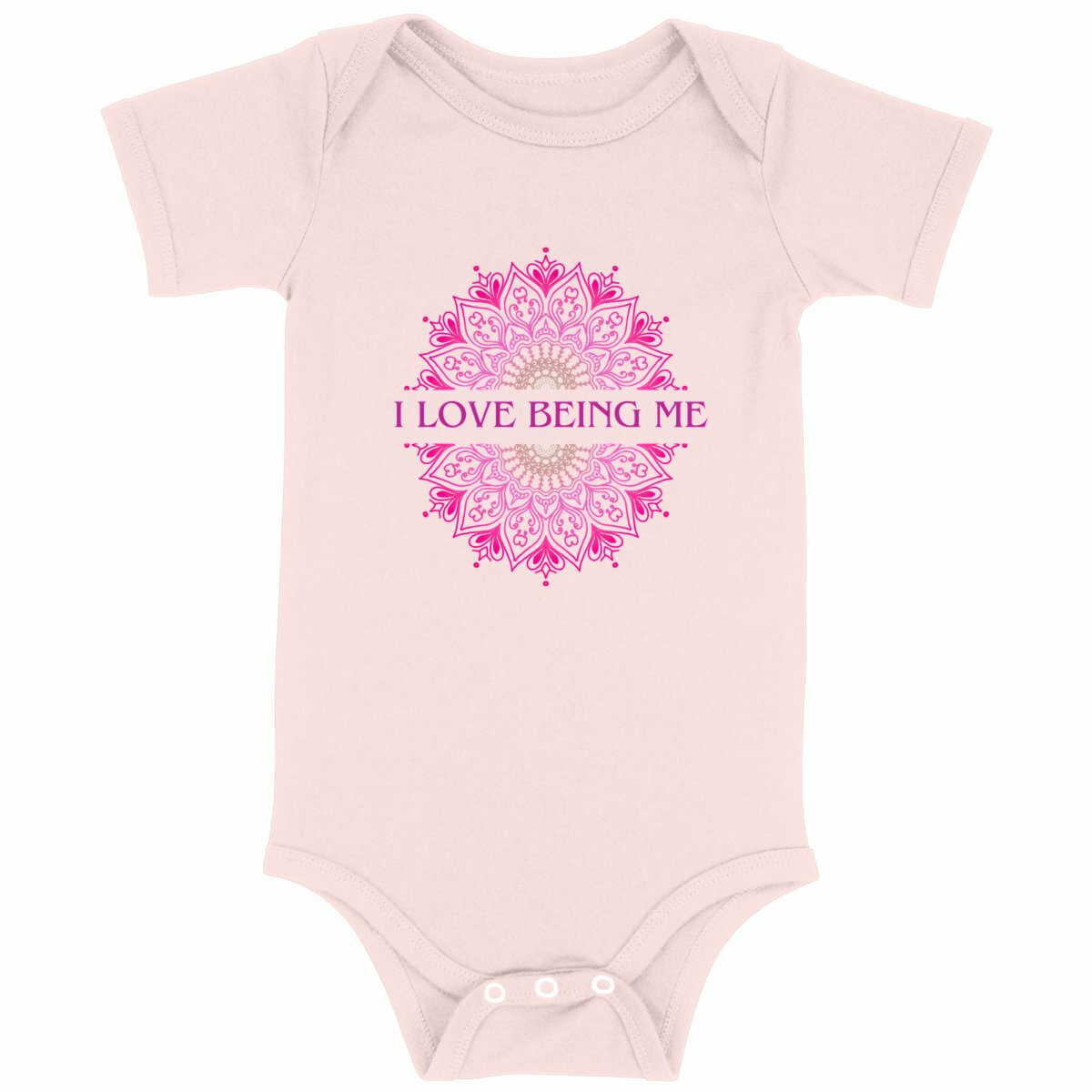 I Love Being Me Mandala: Baby Onesie