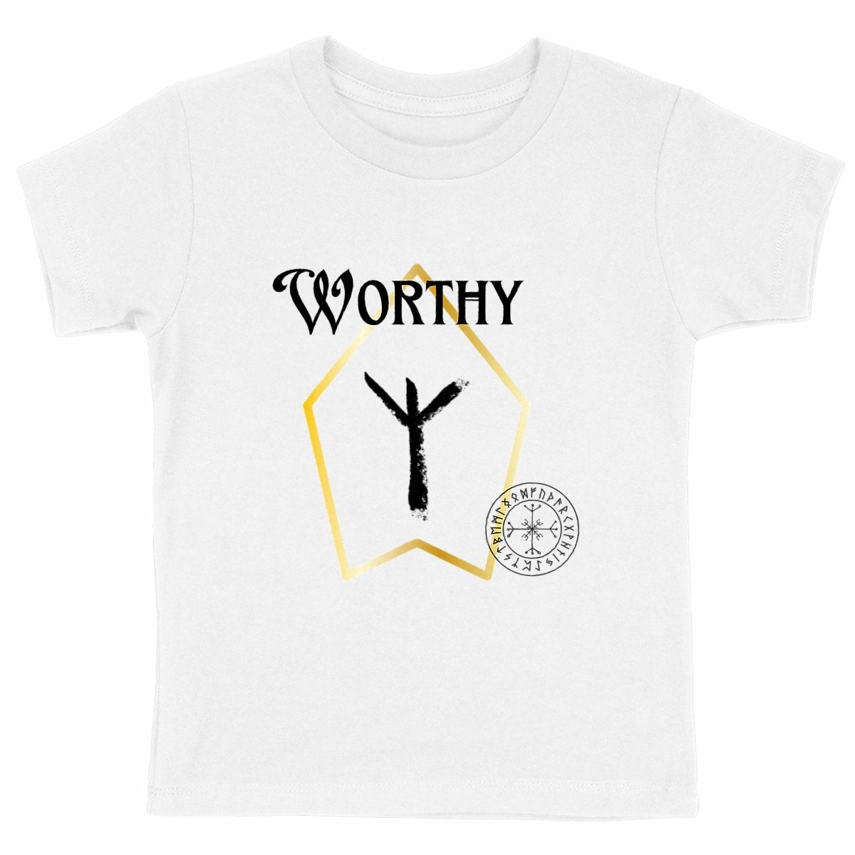 Worthy Viking Rune: Kid's T-Shirt