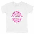 I Love Being Me Mandala: Kid's T-Shirt