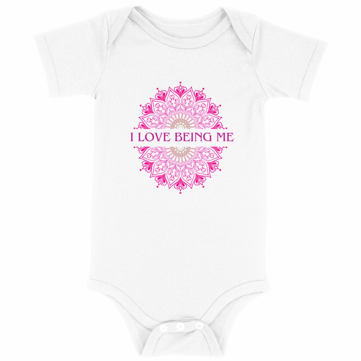 I Love Being Me Mandala: Baby Onesie